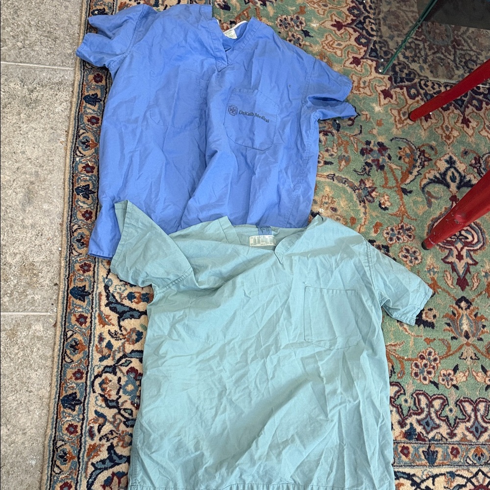 Scrubs  Blue and Light Green Tops vintage scrubs